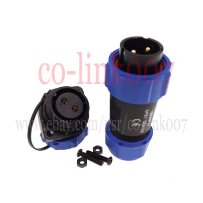 SP21 2 Pin Waterproof Automotive Connectors, WEIPU Industrial Power Cable Plug