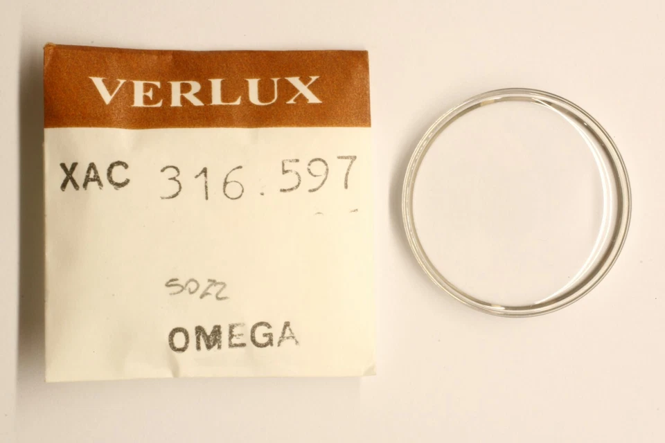 VERLUX Omega 5072 Silver Vetro Crystal Glass Uhrenglas Verre 14725 14735 14742 14745
