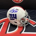 Jeremy Shockey New York Giants Signed Flat White Mini Helmet Autographed JSA