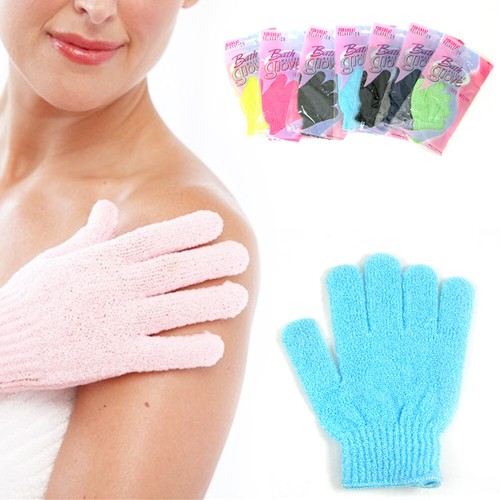 Exfoliating Glove Shower Man Woman Texture Bath Body Scrub Dead Skin Spa Massage