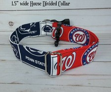 HOUSE DIVIDED Terri's Dog Collar U PICK ANY 2 TEAMS handmade NFL College rivalry