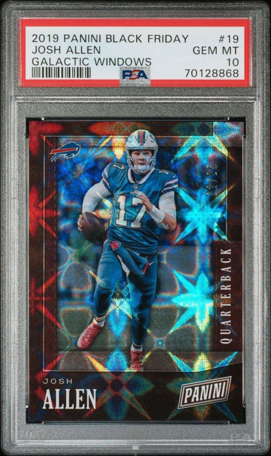 Josh Allen Panini Black Friday #19 Galactic Windows