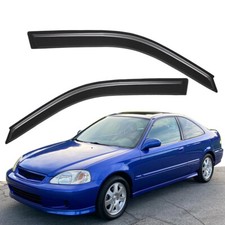 Tape-on Window Visor Rain Guard For 1996-2000 Honda Civic Coupehatchback 2-door