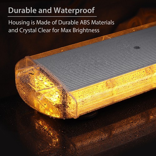 40 LED Amber Emergency Warning Strobe Light Magnetic Flashing Beacon Lamp 12/24V - Picture 5 of 11