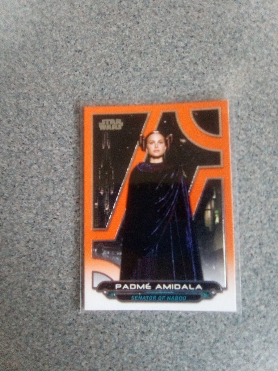 padme amidala Topps Star Wars Galactic Files Orange # Rots 6 | eBay