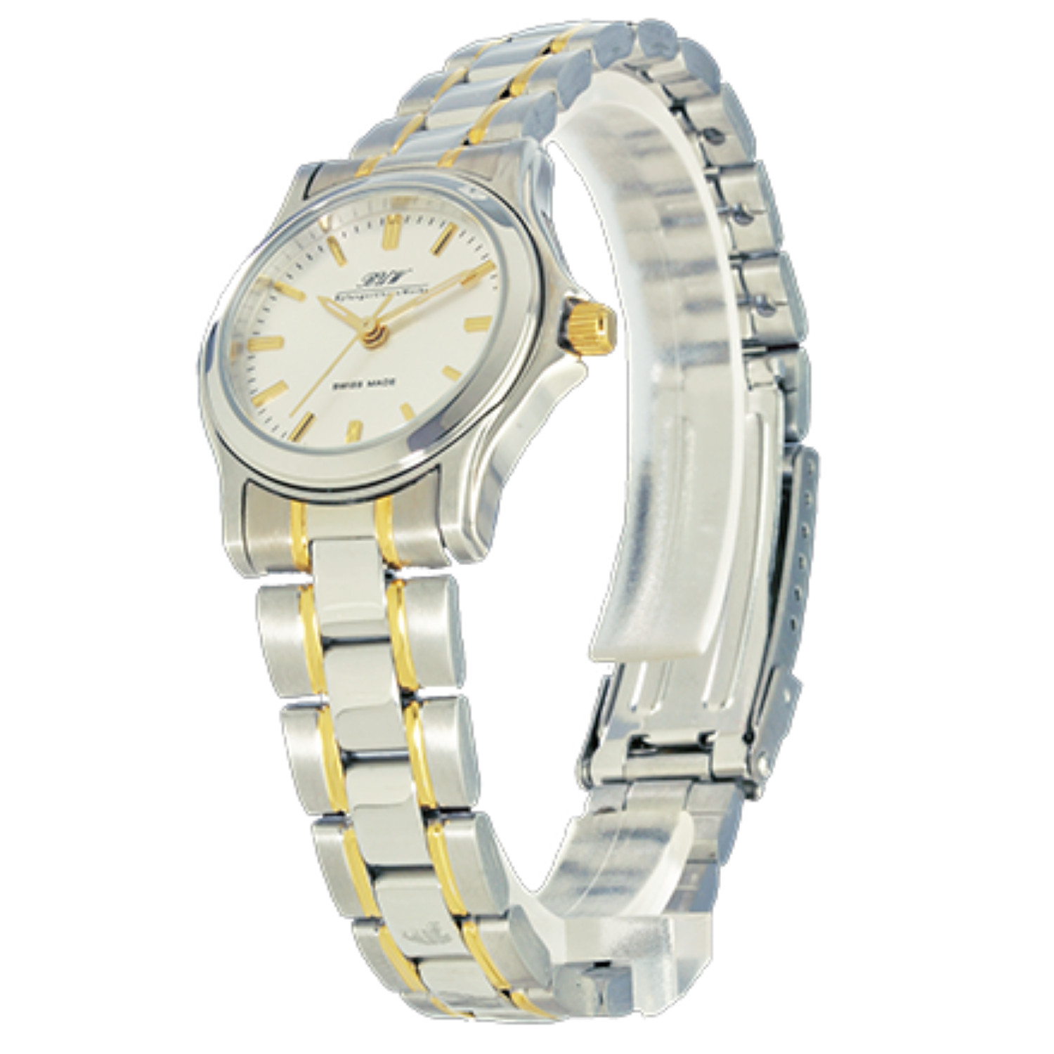Montre Quartz Femme Argenté et Doré Swiss Made BUW Lady