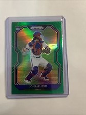 2021 Panini Prizm Baseball Green Prizm # 143 Jonah Heim RC A-32