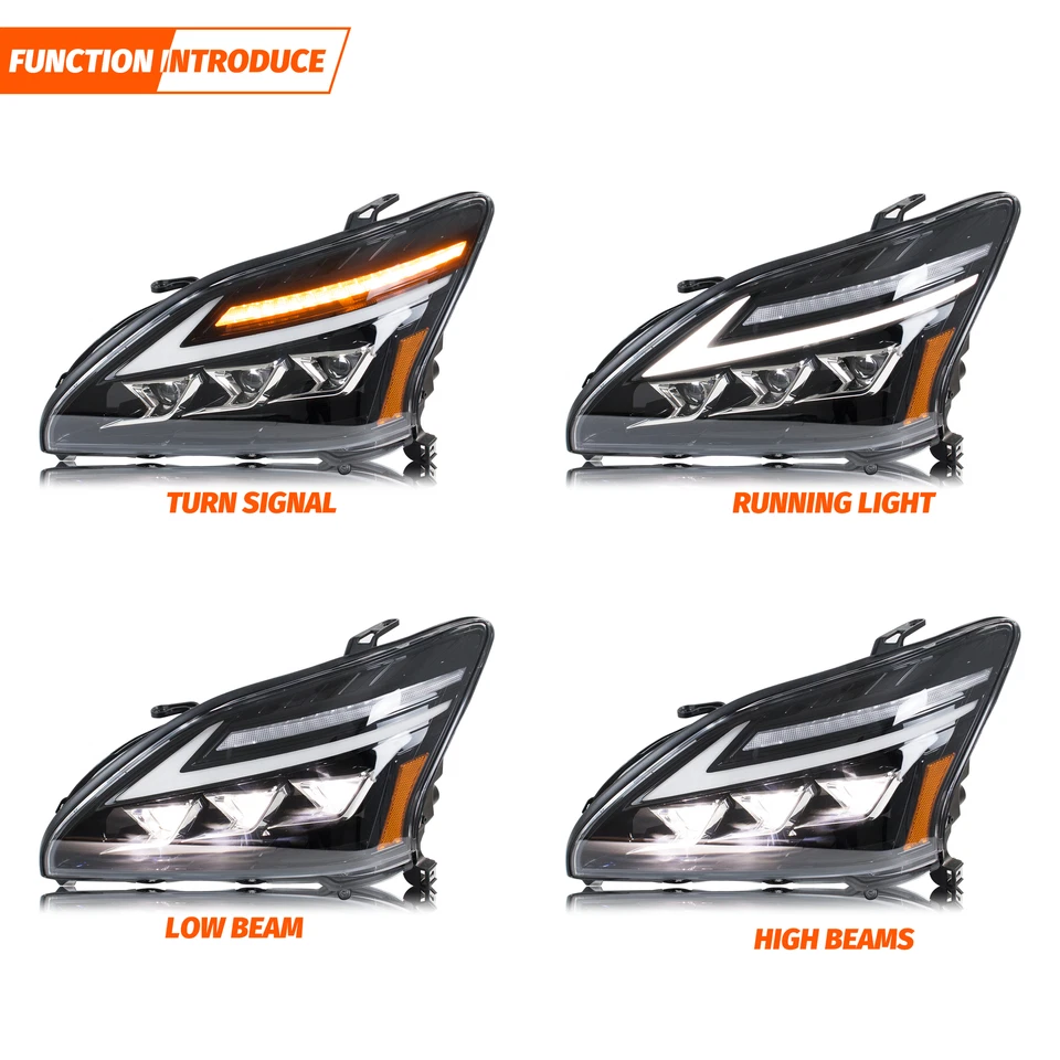 Faros LED compatibles con Lexus RX330 RX350 RX400h 2005-2009 faros delanteros Foto 4 de 4