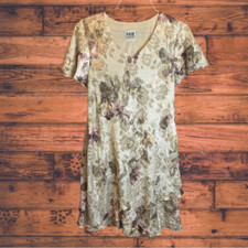 Small Vintage R&M Richards Floral Lettuce Trim Dress