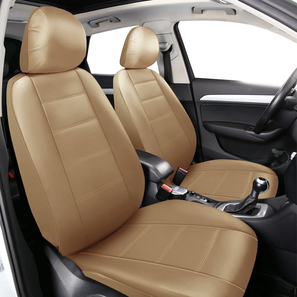 For Acura Legend MDX RDX TL TLX TSX RLX Leather Car 5 Seat Covers Full Set Beige - Изображение 2 из 4