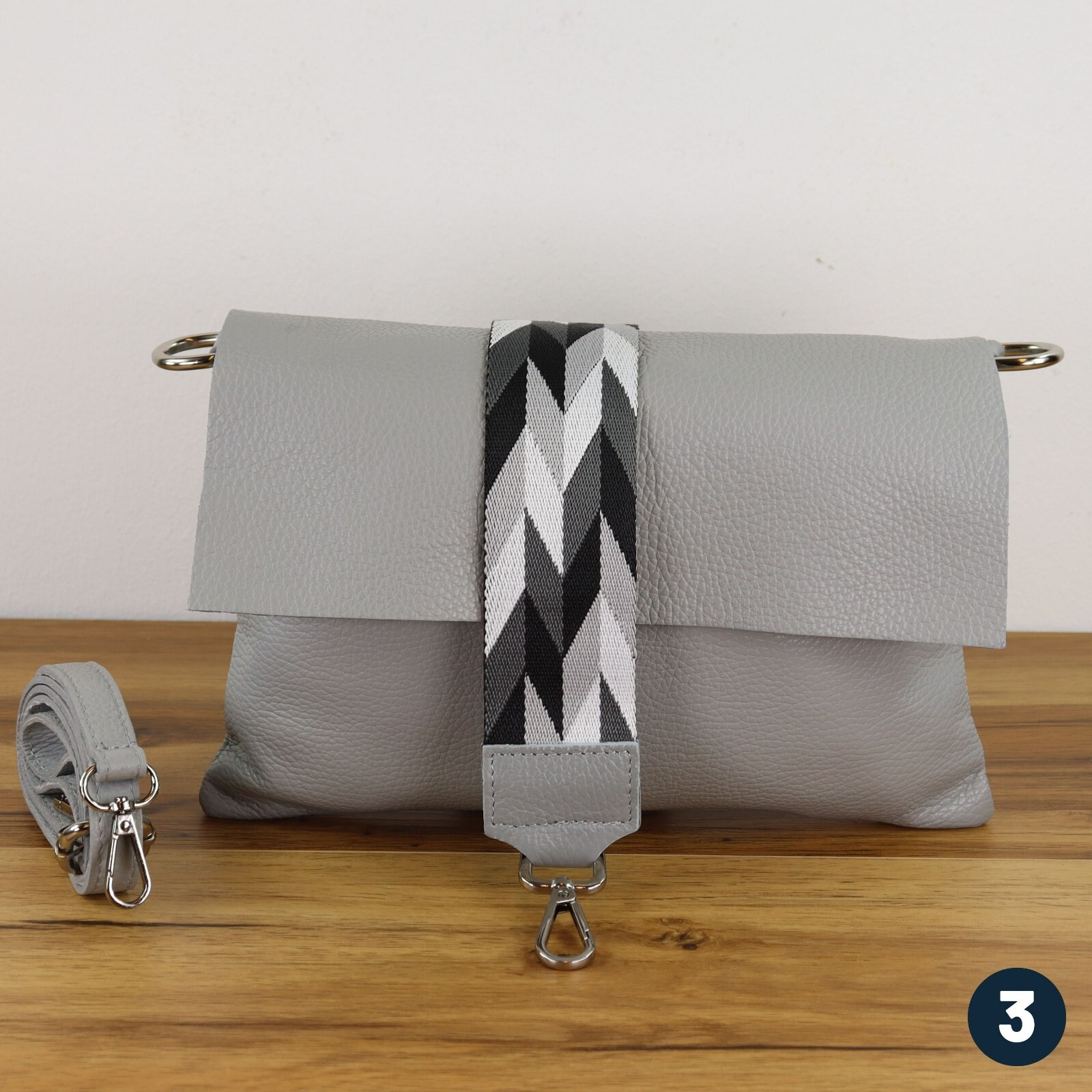 Bolso abdominal de cuero caqui para mujer, bandolera cinturón ancho bolso de hombro cuero