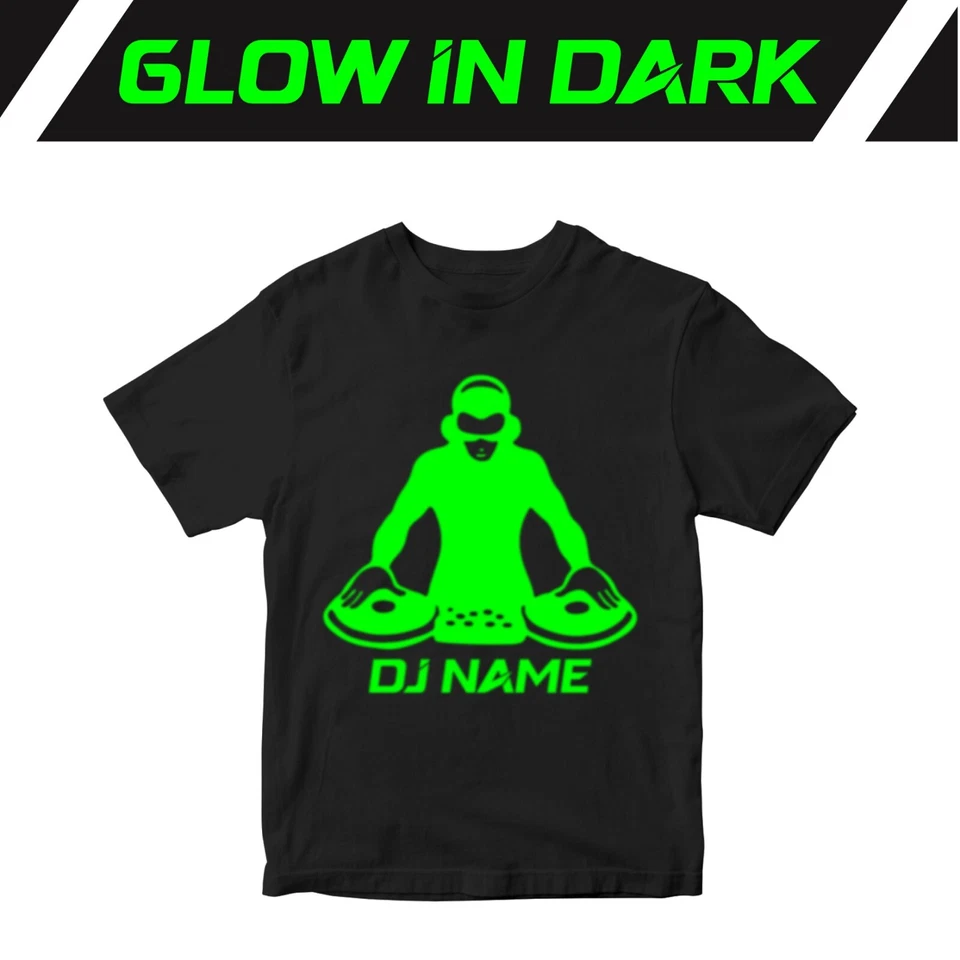 AF MERCH T-Shirt personalisiert DJ Name Glow in the Dark Halloween Party Freunde Geschenke