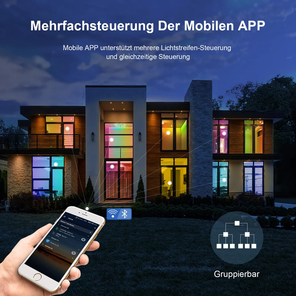 WS2811 IC COB RGB LED Streifen Stripe 5050SMD Adressierbare DC 12V Dimmar Band  - Bild 3 von 4