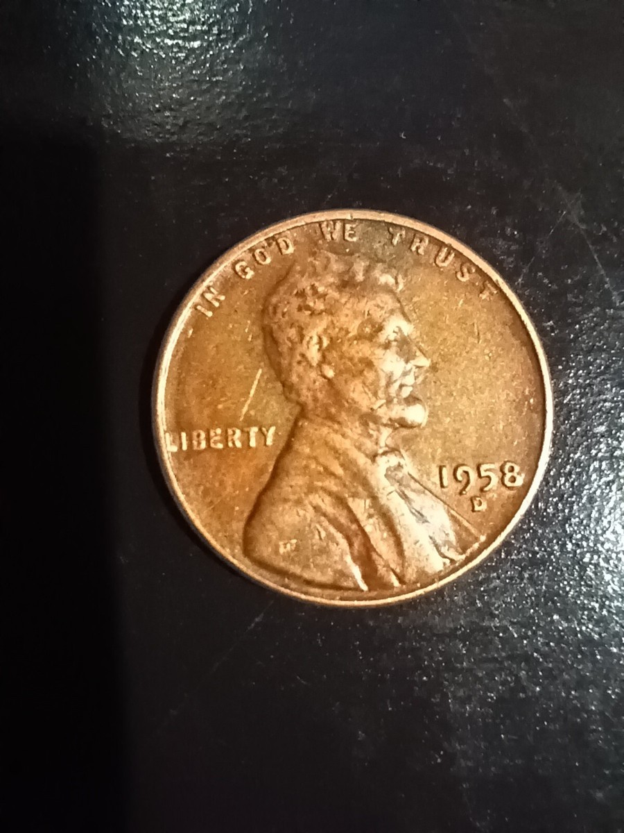 1958 wheat penny d mint mark ***Rare*** L in Rim ERROR | eBay
