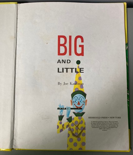 Big & Little 1966 Illustrated Vtg Book HC Joe Kaufman Merrigold Press - Picture 2 of 8