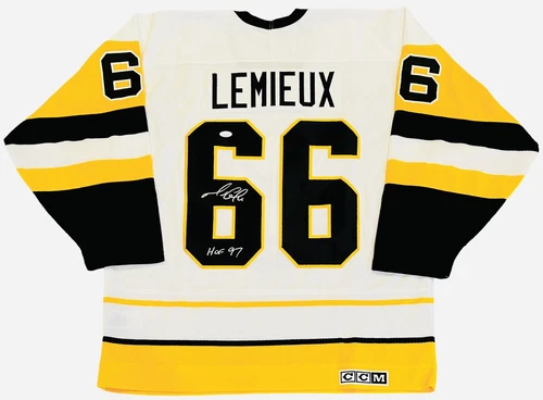 Mario Lemieux Signed Pittsburgh Penguins CCM Authentic Jersey NHL HOF 97 JSA COA