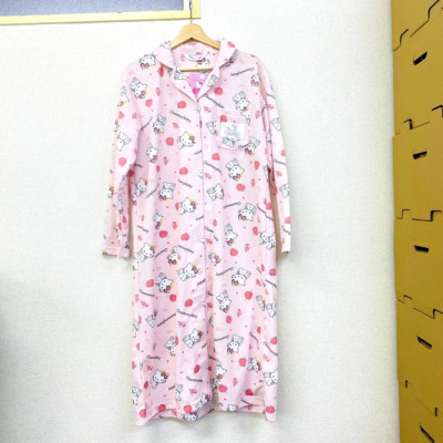 Sanrio Charmmy Charmy Kitty Pajamas Dress L Long Sleeve Pink Cat Rose Kawaii