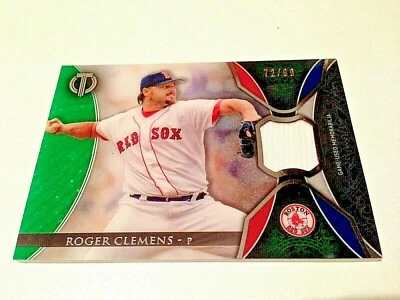 Roger Clemens 2017 Topps Tribute Baseball Green Game Used Jersey #/99 Red Sox - Bild 1 von 2
