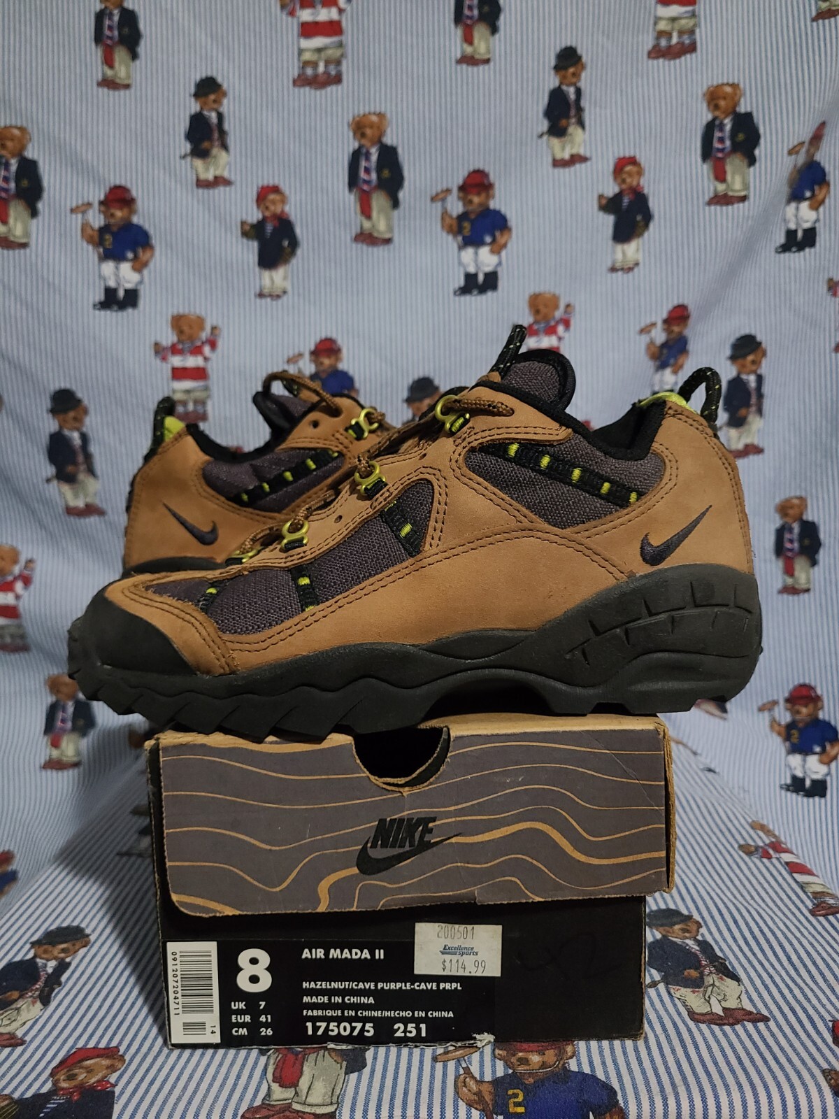 Vintage Nike ACG Trail Brown Hiking Boots Air Mada II 90s 1996 Sz 8m 9.5w-image