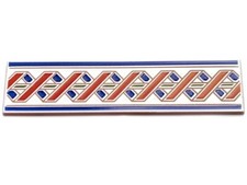 Fliesenbordüre 28x7cm Fliesen Bordüren Badbordüren Calabrote cotto blau rustikal