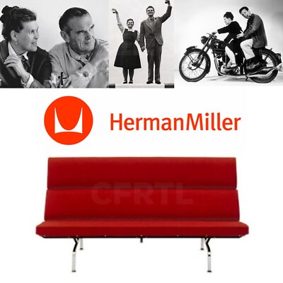 $6k Herman Miller Eames Compact Sofa Mid Century Modern Knoll Lounge Chair MCM