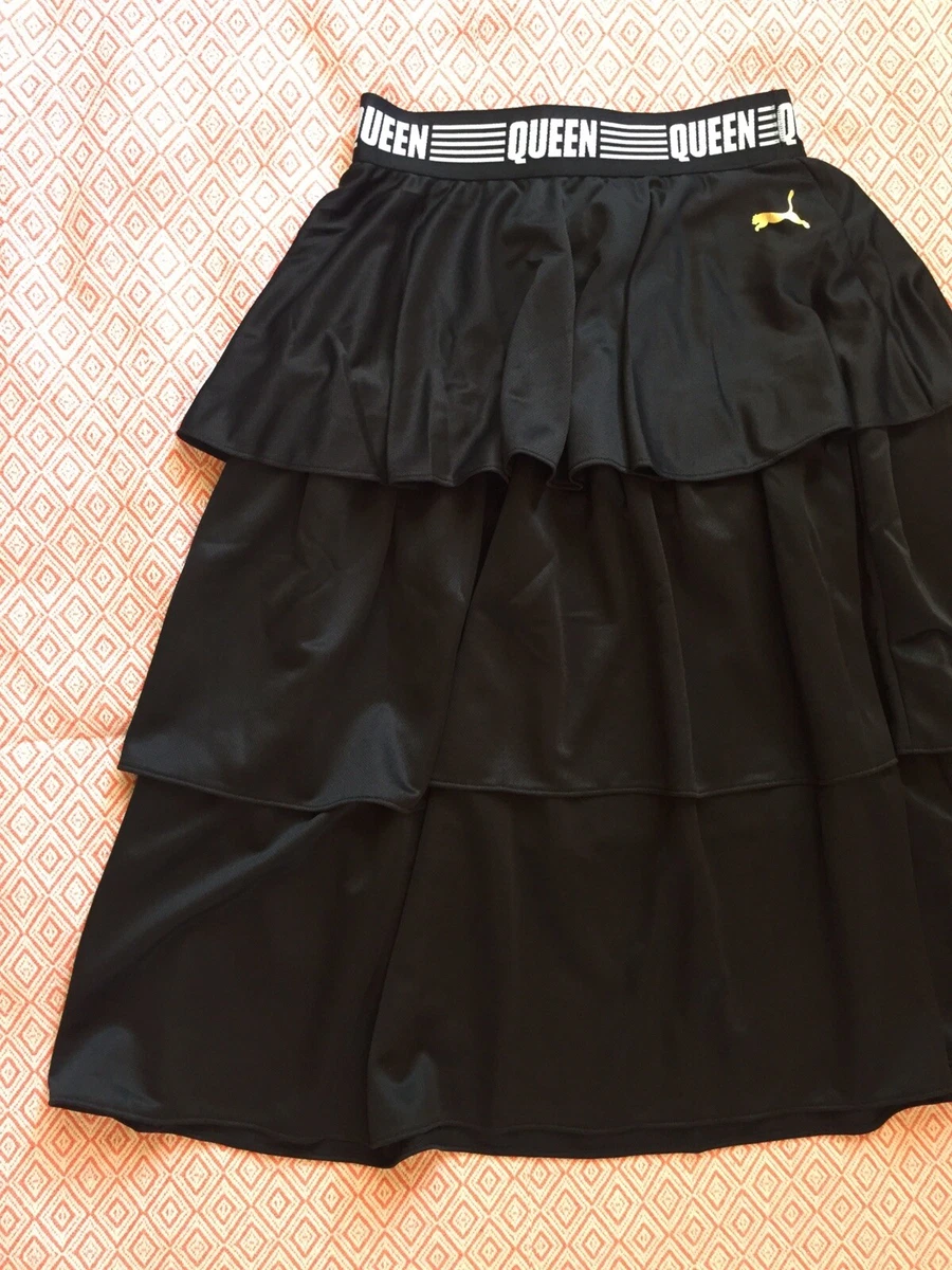 Black knee length top skirt queen size
