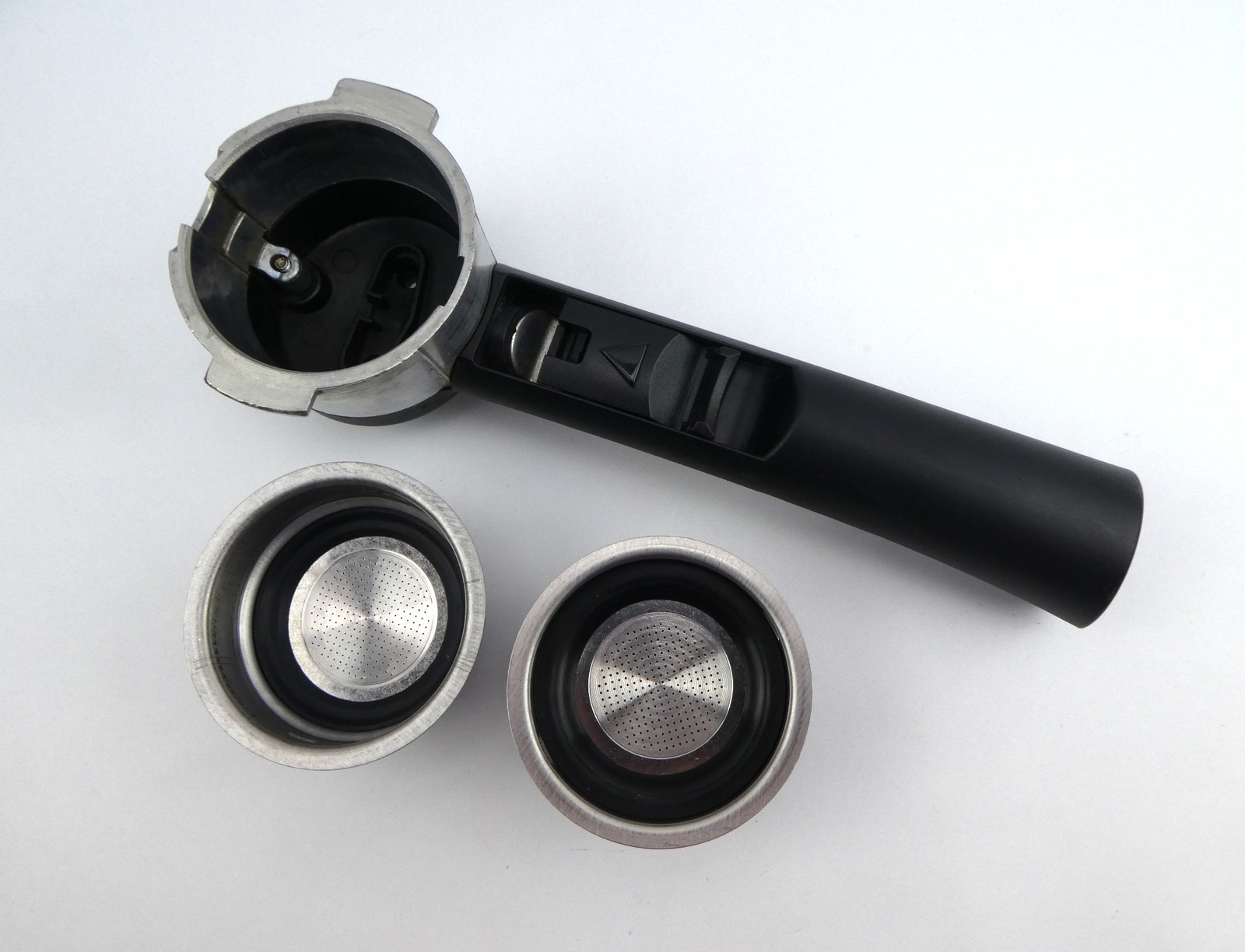 DeLonghi EC155 Espresso Coffee Maker Portafilter Handle w/ 1 & 2 Cup Baskets สถานีตำรวจภูธร