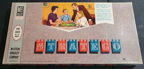 1962 STRATEGO Strategy VINTAGE BOARD GAME by MB Milton Bradley 4916 COMPLETE