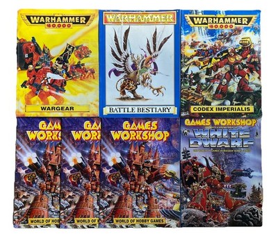 Warhammer Bücher Konvolut 1990er Warhammer 40K Wargear Codex Imperialis Promo Mags