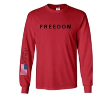 Freedom Long Sleeve Shirt, Charlie Kirk Memorial 1-Sleeve printed Long Sleeve