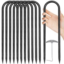Trampoline Anchor Stakes Set for High Wind - Heavy Duty Ground Anchors