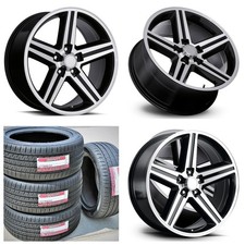 4 New 24black Mach Iroc Rims Wheel Tire 2953024 Gmc Chevy C10 5x127 5x5