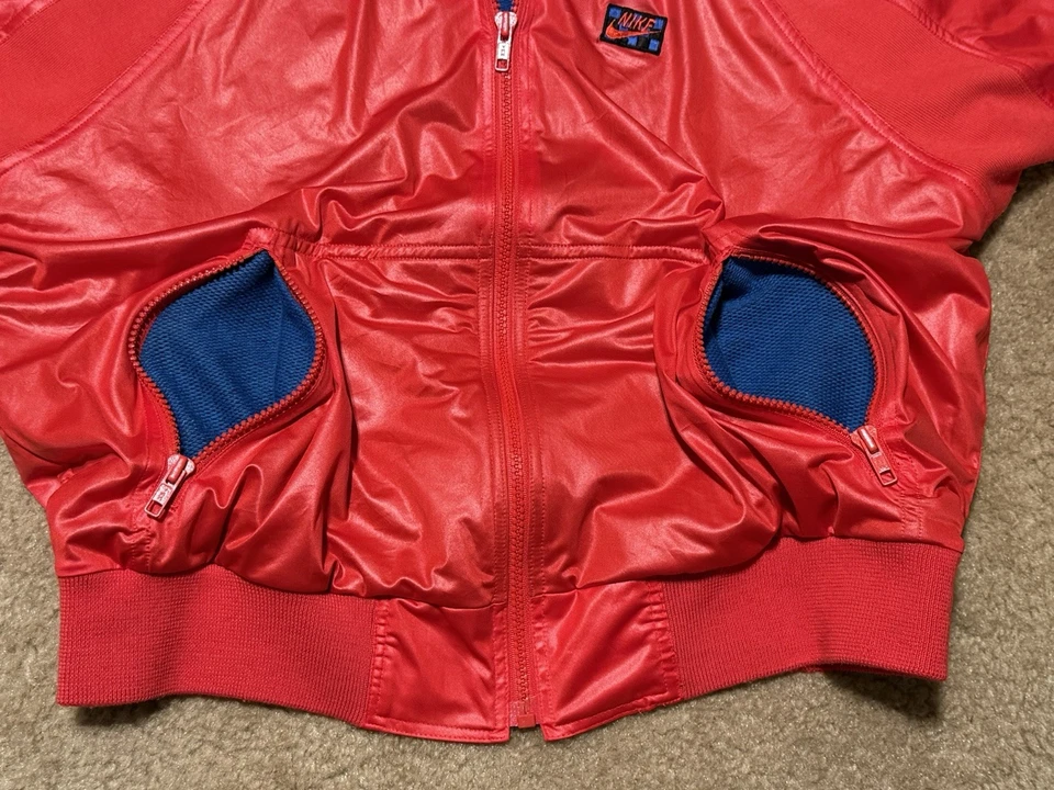 De Colección Nike John McEnroe Años 80’s Sudadera Tenis Pantalones/Chaqueta Mac Attack Mediano ROJO Foto 3 de 4