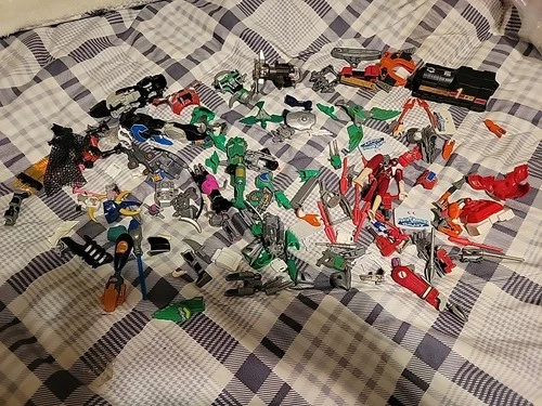 Large Lot Of Vintage Power Rangers Toys Weapons (LOOK)
