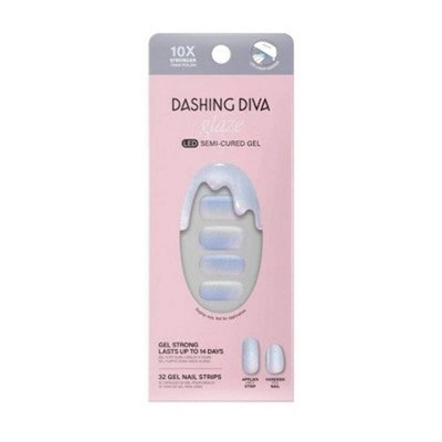 Dashing Diva Glaze Semi-Cured Gel Nail Polish Strips Baila con Fuego 32ct - New