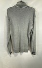 American Rag Men's Gray Striped Ribbed Cotton Quarter Zip Mock Neck Sweater XL — photo 2