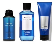 Bath  Body Works Ocean For Men 3 Pc Bundle Body Spray, Body Cream, Body Wash