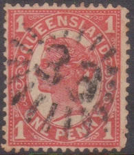 (F356-70) 1899 QLD 1d red QVIC PO cancel no. 33 Mackay (BT) 