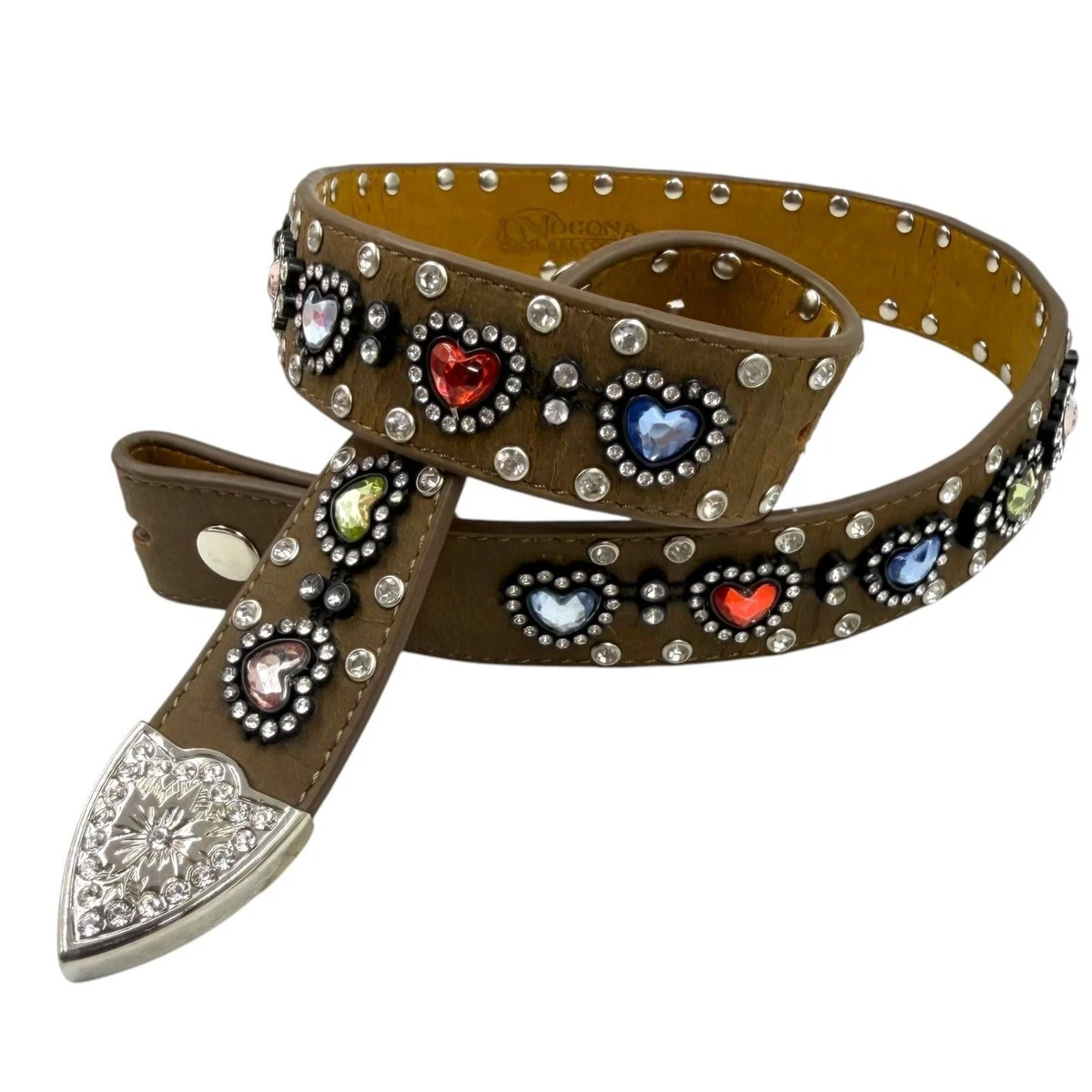 Nocona Square Berry Crystal Calf Hair Western Belt Rhinestone Buckle Women 34-36 Amazon.com: Nocona Belt Co. Girls main image 2