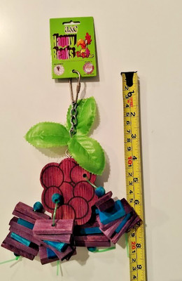 A&E Cages Happy Beaks Grapes Bird Toy Wood Blocks Fun entertainment New