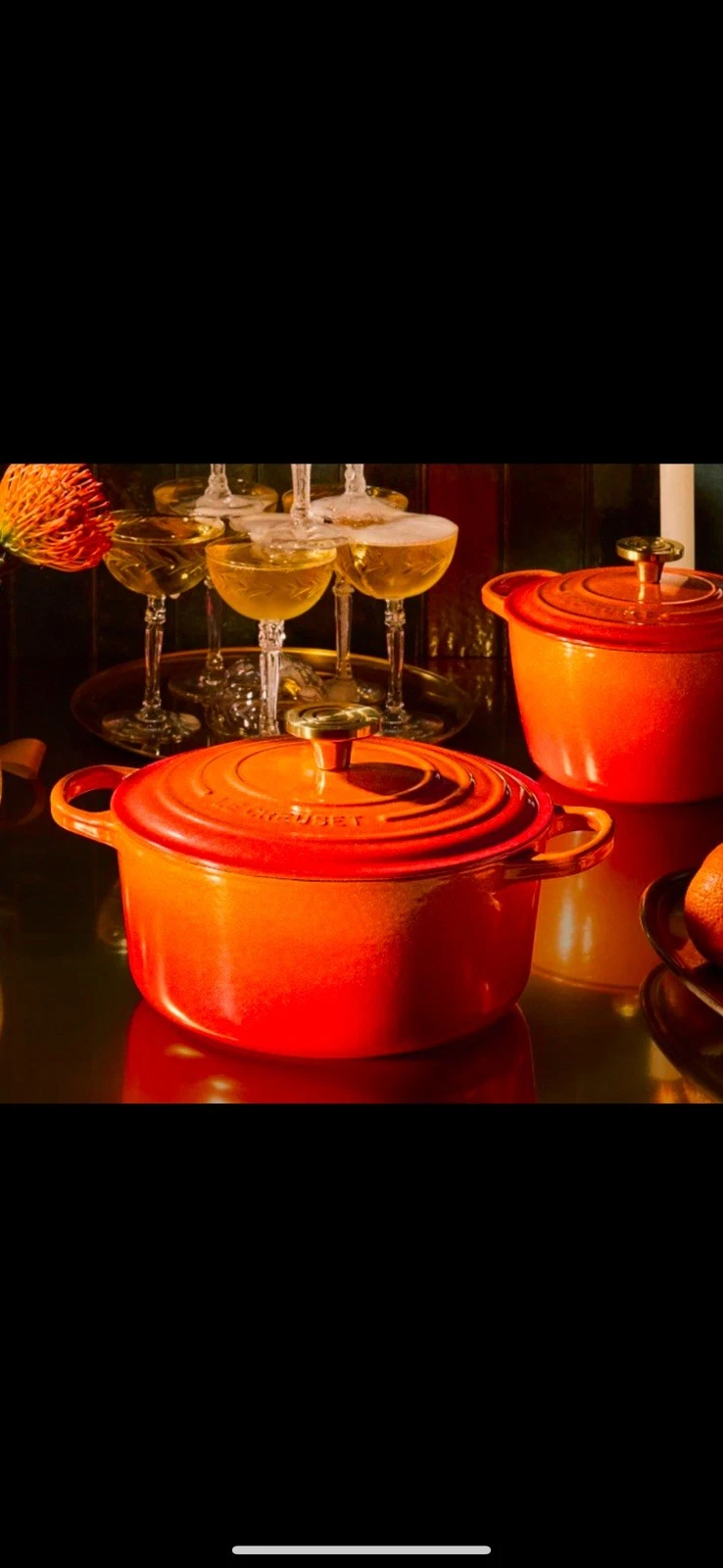 ~Le Creuset *NEW*7.25QtSignatureRound DutchOven,*FlammeDoreeCollection…