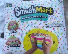 SmushMart Rainbow Layer Cake Squishy Crazy Fun Scented Tik Tok Rare Toy NEW 5"