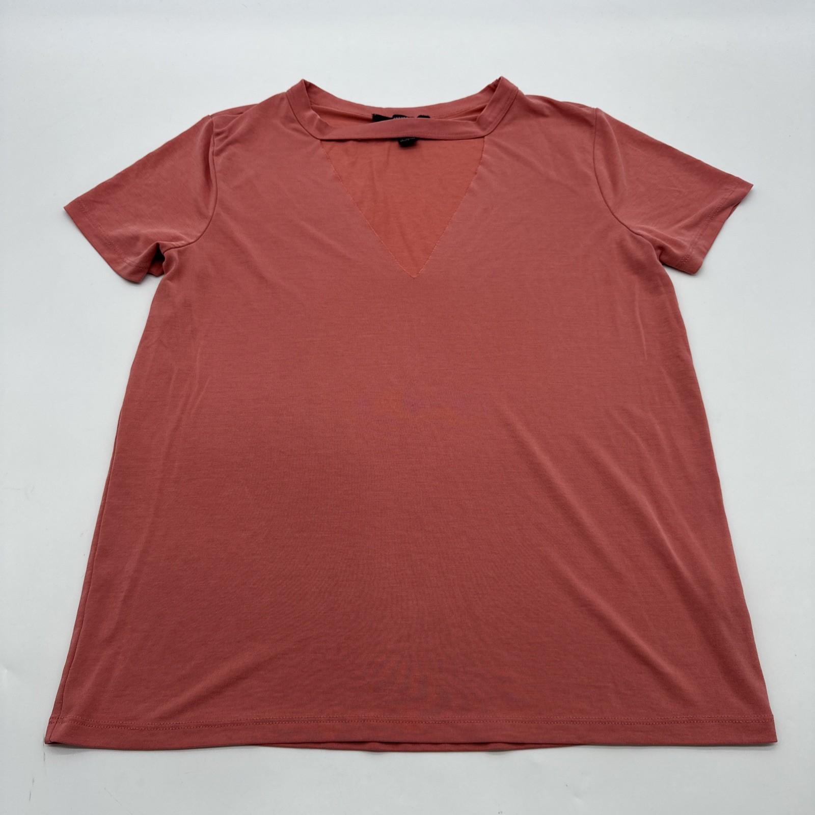 Forever 21 T-shirt Women S Orange V-Neck ..#34906