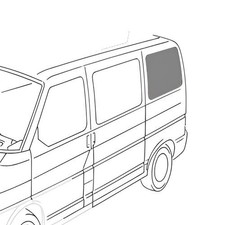 VW T4 Seitenscheibe hinten Fahrerseite kurzer Radstand, getönt