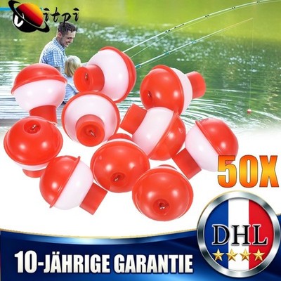 0.75 inch Fishing Bobbers Set Red/White Fishing Floats Push Button Round Buoy DE