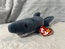 1996 Original Ty Beanie Baby - Crunch the Shark MWMT RARE w/PVC Pellets