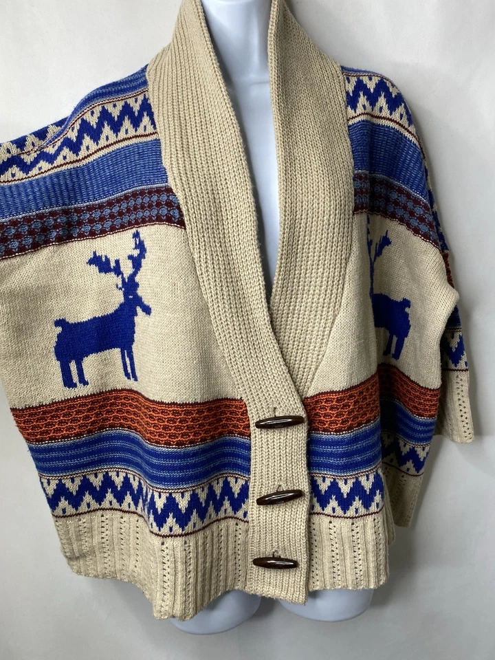 Cárdigan suéter Love Culture para mujer alce talla única núcleo de cabina acogedor núcleo otoño Foto 3 de 4