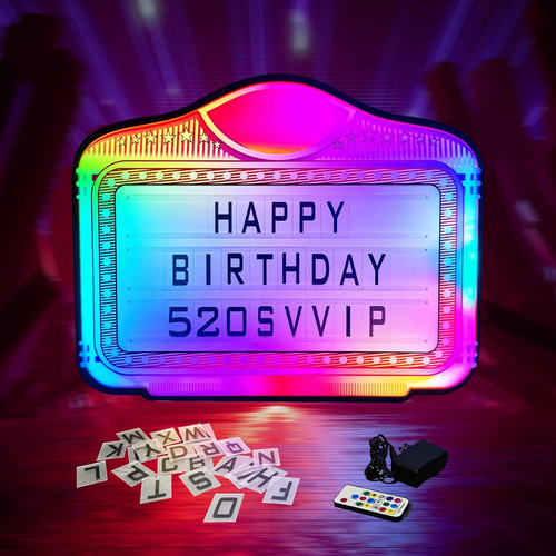 LED Bottle Service Sign - Handheld Acrylic with Interchangeable Letters & Number