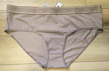NWT Victoria's Secret PINK Shimmer Logo Waistband Hiphugger Hipster Panties L