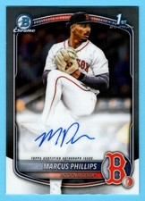 Marcus Phillips 2025 Bowman Chrome Draft 1st Year Prospect Autograph Red Sox